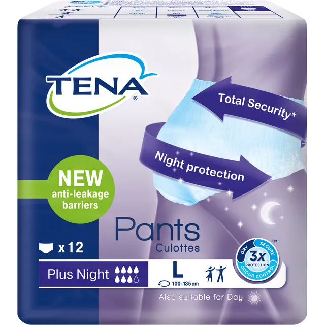 Tena Pants Plus Night Large Πάνα Εσώρουχο μιας Χρήσης 12τμχ Fedra