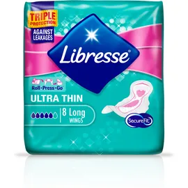 Libresse Σερβιέτες Ultra Thin Long Wings 8τμx