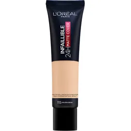 L'Oreal Paris Infaillible 24h Matte Cover Liquid Foundation 115 Golden Beige 30ml