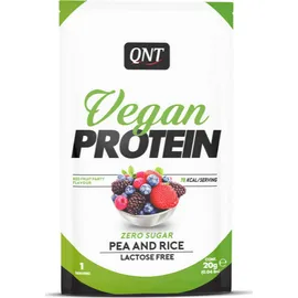 QNT Vegan Protein Single Dose Red Fruit Party Flavour 20gr