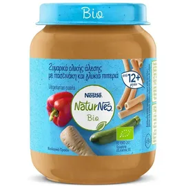 Nestle Naturnes Bio Βιολογική Παιδική Τροφή Ζυμαρικά Ολικής Άλεσης με Παστινάκη & Γλυκιά Πιπερία 190gr