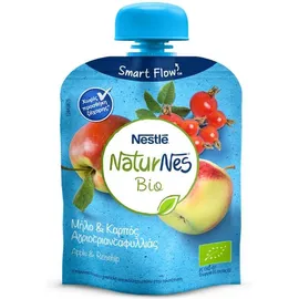 Nestle NaturNes Bio με Μήλο & Καρπός Αγριοτριανταφυλλιάς 90gr