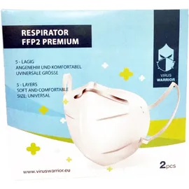 Μάσκα Respirator FFP2 Premium Υψηλής Προστασίας ΚΝ95 2τμχ