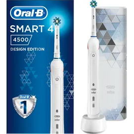 Oral-B Επαναφορτιζόμενη Ηλεκτρική Οδοντόβουρτσα Smart 4 4500 White Design Edition 1τμχ