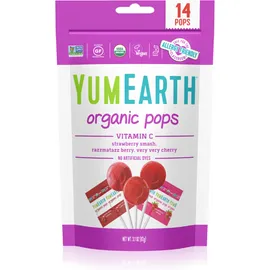 Yumearth Organic Pops Vitamin C Βιολογικά Γλειφιτζούρια Φρούτων με Βιταμίνη C 14τμχ