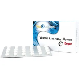 Viogenesis VITAMIN K2 (MK7) 225μg + D3 4000IU DEPOT 60tabs