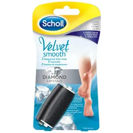 Scholl Velvet Smooth, Ανταλλακτικό Λίμας Roll-On με Κρυστάλλους Διαμαντιού (Soft Touch&Extra; Coarse) 2τμχ