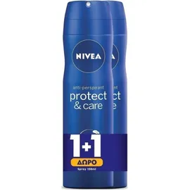 Nivea Woman Protect & Care Spray, Γυναικείο Αποσμητικό 2x150ml