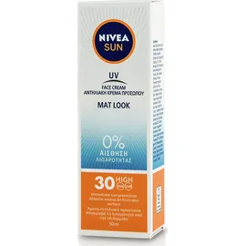 Nivea Sun UV Face Cream Mat Look SPF30, Αντηλιακή για Λιπαρές Επιδερμίδες 50ml