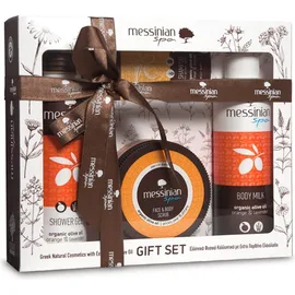 Messinian Spa Shower Gel Orange 300ml + Body Milk 300ml + Face & Body Scrub Prickly Pear/Dittany 250ml