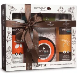 Messinian Spa Shower Gel Orange 300ml + Shampoo All Types 300ml +Body Butter 250ml