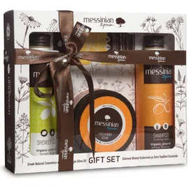 Messinian Spa Shower Gel Fig 300ml + Shampoo All Types 300ml + Face & Body Scrub 250ml