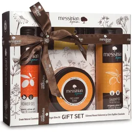 Messinian Spa Shower Gel Orange 300ml & Shampoo all Types 300ml & Face & Body Scrub 250ml