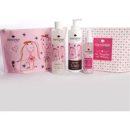 Messinian Spa Daughter & Mommy Shower Gel 300ml & Body Milk 300ml & Hair & Body Mist 100ml Free Gift Cosmetic Bag