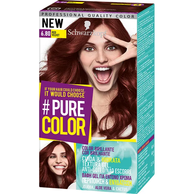 Schwarzkopf Pure Color 6.80 Red Velvet Βαφή Μαλλιών 60ml | Fedra