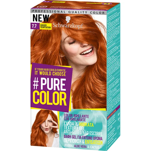 Schwarzkopf Pure Color 7.7 Ginger Temptation Βαφή Μαλλιών 60ml | Fedra