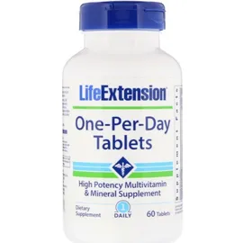 Life Extension One-Per-Day High Potency Multivitamin & Mineral Supplement 60tabs