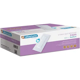 Alfashield Self Adhesive Pad, Αποστειρωμένο Αντικολλητικό Υποαλλεργικό Αυτοκόλλητο Επίθεμα 9cmx25cm 50τμχ