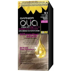Garnier Olia mini Nο 9.1 Ξανθό Πολύ Ανοιχτό Σαντρέ Βαφή Μαλλιών Χωρίς Αμμωνία 50gr