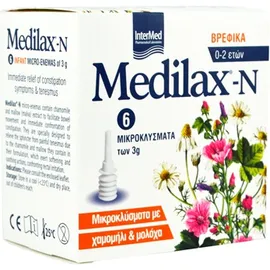 Intermed Medilax-N Μικροκλύσματα Βρεφικά 0-2 Ετών 6x3gr