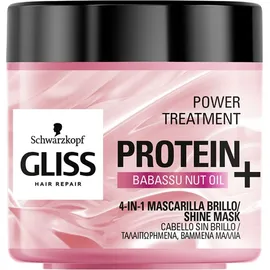 Gliss Gliss Protein+ Shine Mask Babassu Nut Oil, Μάσκα Για Ταλαιπωρημένα & Βαμμένα Μαλλιά 400ml