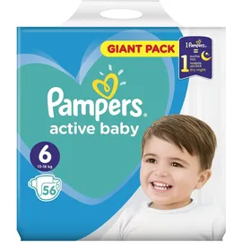 Pampers Active Baby No6 (13-18kg) 56τμχ