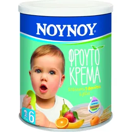 NOYNOY Φρουτόκρεμα 5 Φρούτα & Γάλα από 6 μηνών 300gr