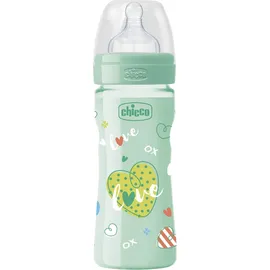 Chicco Μπιμπερό Πλαστικό Θηλή Σιλικόνης Unisex 2m + 250ml