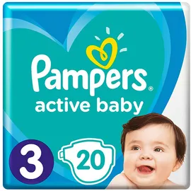 Pampers Active Baby Πάνες Μέγεθος 3 (6-10 kg), 20 τμχ