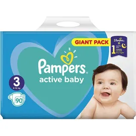 Pampers Active Baby Πάνες Μέγεθος 3 (6-10 kg), 90 τμχ