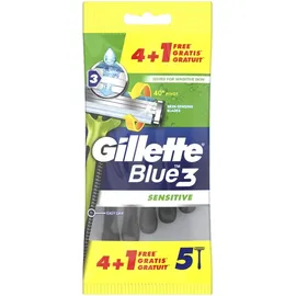 Gillette Blue3 Sensitive Ανδρικά Ξυραφάκια Μίας Χρήσης 5 τμχ