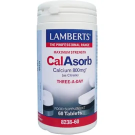 Lamberts Calasorb Calcium 800mg, Για Την Αύξηση Της Πρόσληψης Του Ασβεστίου & Για Την Επιβράδυνση Της Αναπόφευκτης Απώλειας Οστικής Μάζας , 60tabs