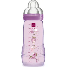 Mam Βaby Bottle Πλαστικό Μπιμπερό Με Θηλή Σιλικόνης 4m+ Χρώμα:Ροζ 330ml [361S]