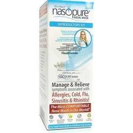 Nasopure Introductory Kit Σύστημα ρινικής πλύσης & 4 φακελάκια ρυθμιστικού άλατος.