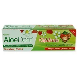 Optima Aloe Dent Strawberry Childrens Toothpaste 50ml.