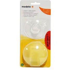 Medela Contact Nipple Shields Ψευδοθηλές Σιλικόνης Με Θήκη (l) [200.1631]