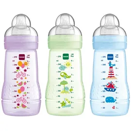 Mam Easy Start Anti-Colic Πλαστικό Μπιμπερό Με Θηλή Θηλή Σιλικόνης Κατά των Κολικών 4m+ 320ml [356S]