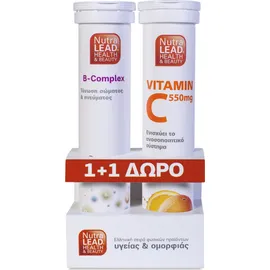 NutraLead B Complex + Vitamin C 550mg Πορτοκάλι 20+20 αναβράζοντα δισκία