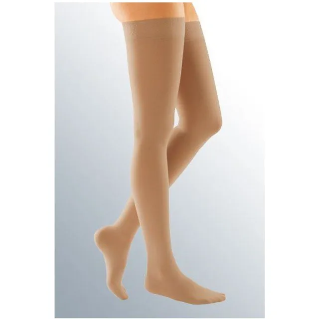 Medi Duomed Κάλτσες Διαβαθμισμένης Συμπίεσης Ριζομηρίου Με Σιλικόνη Medium  CCL2 Ανοιχτά Δάχτυλα (Μπεζ Χρώμα) - Fedra