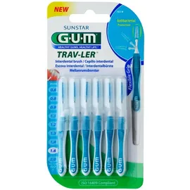 Sunstar GUM Trav-Ler Fine Tapered 1.6mm Μεσοδόντια Βουρτσάκια 6 Τεμάχια [1614]