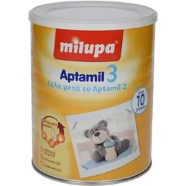 Milupa Aptamil 3, Γάλα σε σκόνη για μωρά 10+ μηνών, Χορηγείται ως συμπλήρωμα στο μητρικό γάλα ή ως αποκλειστική διατροφή με μπιμπερό, 800gr