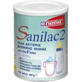 Γιώτης Sanilac 2 Βρεφικό Γάλα Σε Σκόνη (Από 6 Μηνών) 400gr