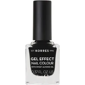 Korres Βερνίκι Νυχιών Gel Effect Nail Colour (No100) Black, 11ml