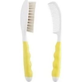 Mam Σετ Χτένα - Βούρτσα 0m+ Χρώμα:Κίτρινο 2 Τεμάχια [902]
