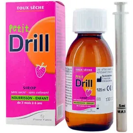 Pierre Fabre Petit Drill Παιδικό Σιρόπι Για Τον Ξηρό Βήχα, Με Γεύση Φράουλα, 125ml