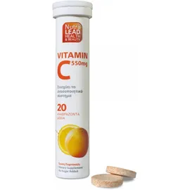 NutraLead Vitamin C 550mg με Γεύση Πορτοκάλι, 20 Αναβράζοντα δισκία