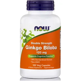 Now Foods Ginkgo Biloba 120mg (24 W/Gotu Kola & Eleuthero) Συμπλήρωμα Διατροφής Για Την Σωστή Λειτουργία του Εγκεφάλου 100 Κάψουλες