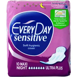 Every Day Sensitive Maxi Night Ultra Plus, 10τμχ