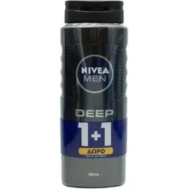 Nivea 1+1 Δώρο Men Shower Gel Deep, 2*500ml