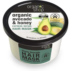 Natura Siberica Organic Shop Αβοκάντο & Μέλι, Μάσκα Μαλλιών Για Γρήγορη Επανόρθωση, 250ml